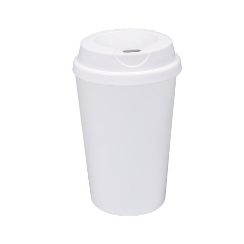 380ml Polymer Travel Mug White - White Lid