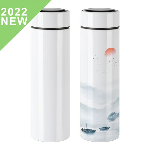 500ml Water Bottle with Filter - Glossy White