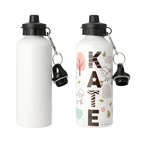 Aluminium Water Bottle 600ml White