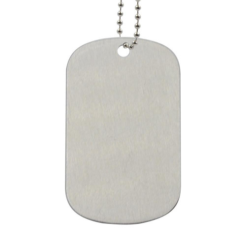 Dog Tag Necklace - Double side printable - Silver