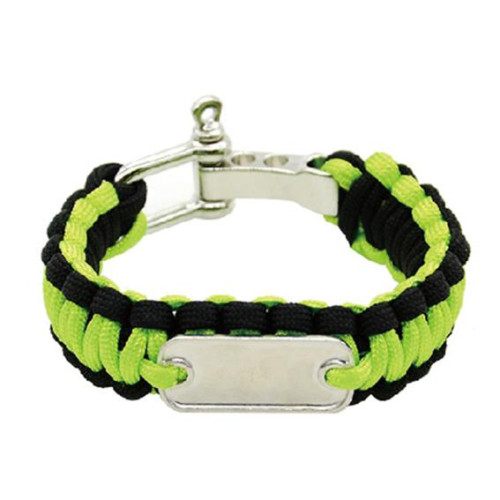 Paracord bracelet green and black