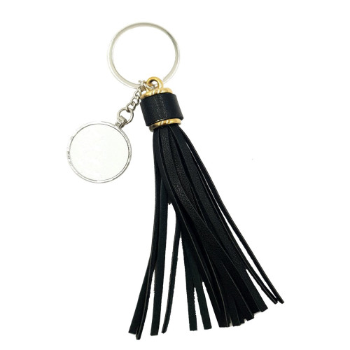 Round Tassel Metal Keyring