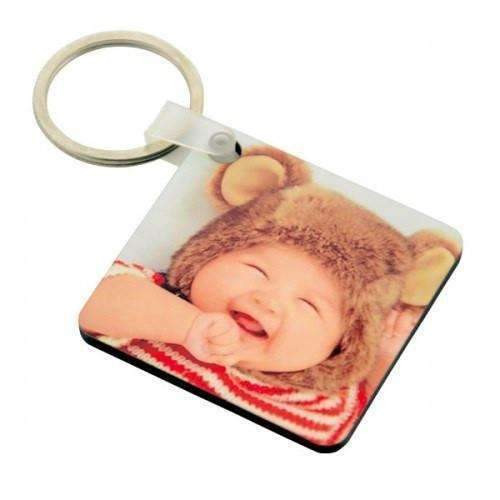 Square mdf Keyring - 5 x 5 cm - double side