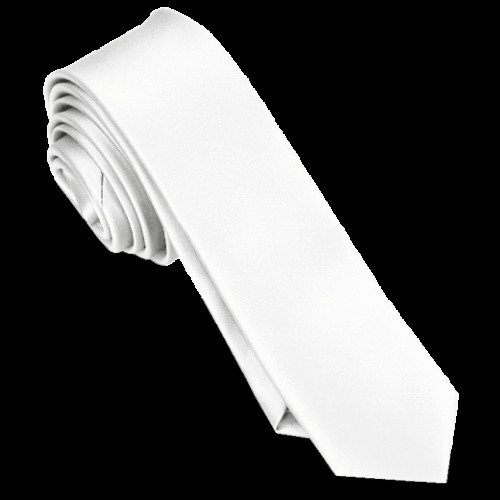 Mens White Silk Tie