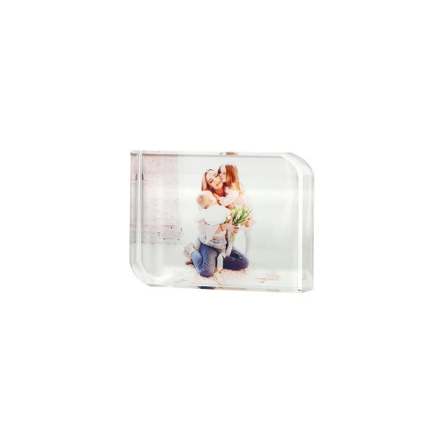 Small Crystal Block - Rounded Corners - 8 x 6 x 1.9 cm