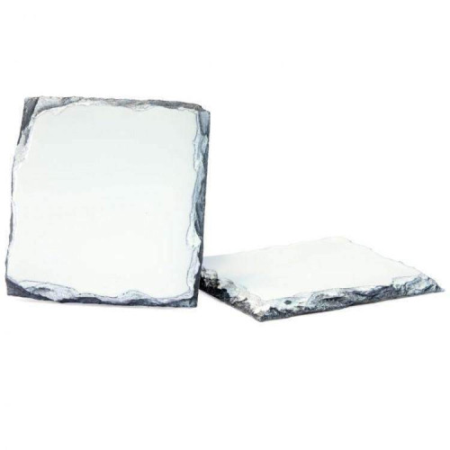 Square Photo Rock Slate Coaster - Matte