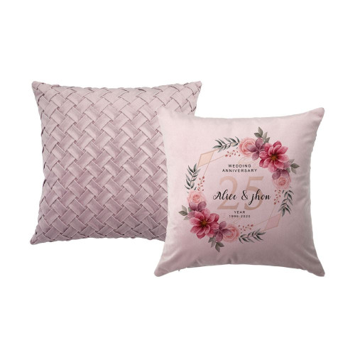 Soft Velvet Cushion Cover 40 x 40 cm - Dark Pink