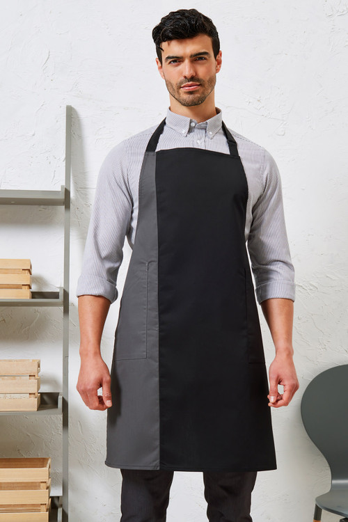 Contrast Bib Apron