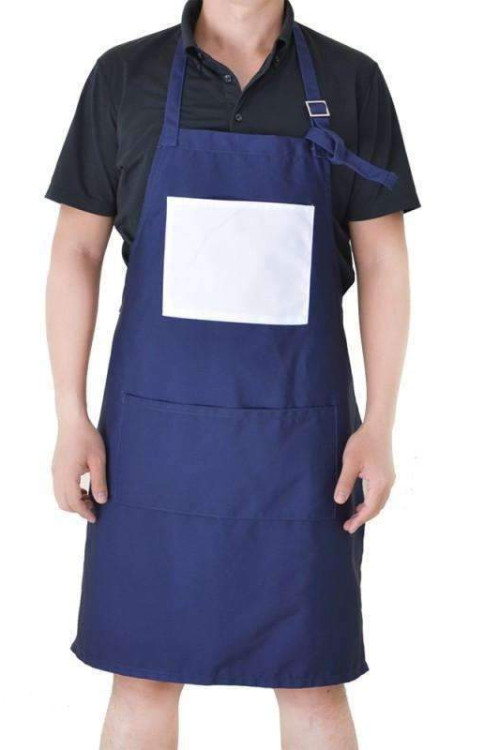 Adult Apron with Pocket - Blue