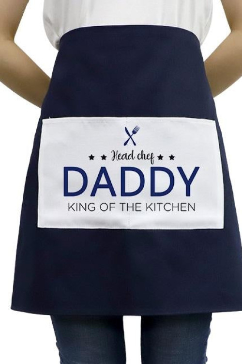 Adult Waist Apron with Pocket - Blue