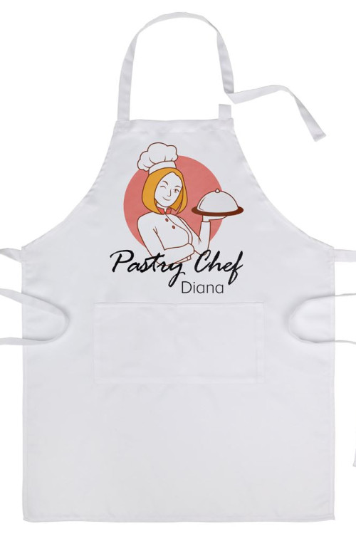 Adult White Polyester Apron