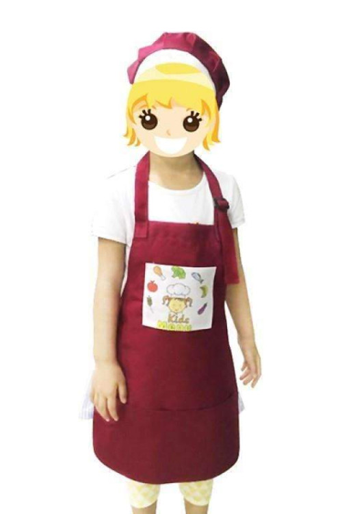 Kids Apron with hat - Red