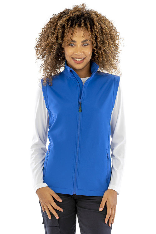 Womens Recycled 2-Layer Printable Softshell Bodywarmer