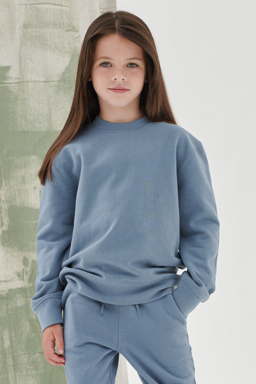 Kids Sustainable Fashion Curved Hem Sweatshirt