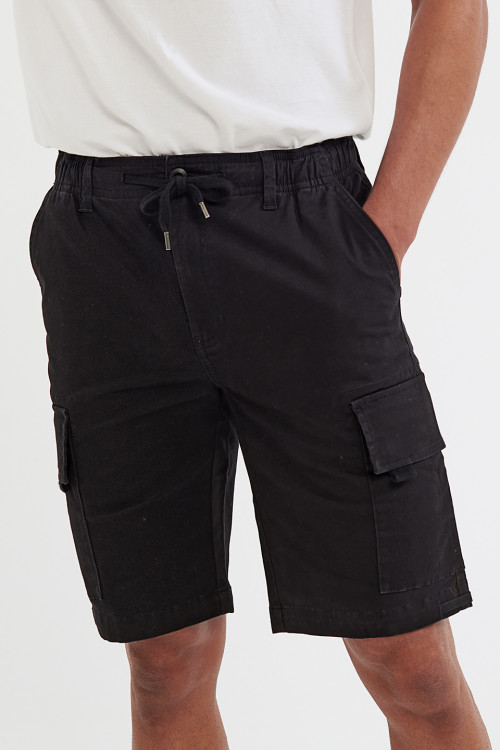 Mens Drawstring Cargo Utility Shorts