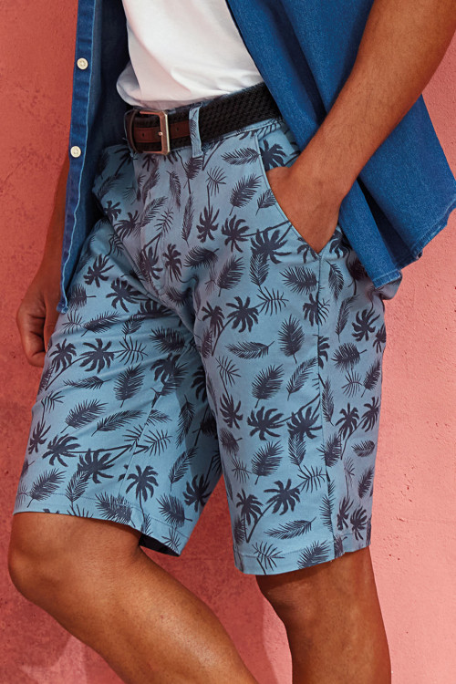 Mens Palm Print Shorts