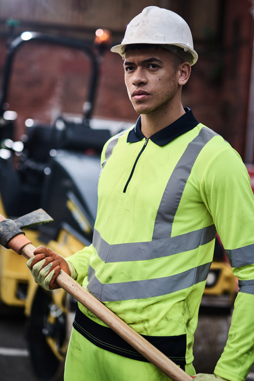 Pro Hi-Vis Ls Polo Shirt