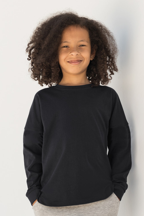 Kids Drop Shoulder Slogan Top