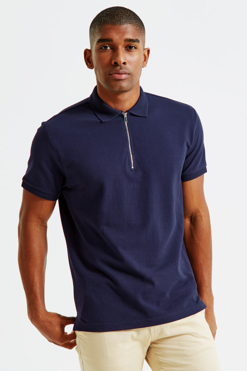 Mens Zip Polo