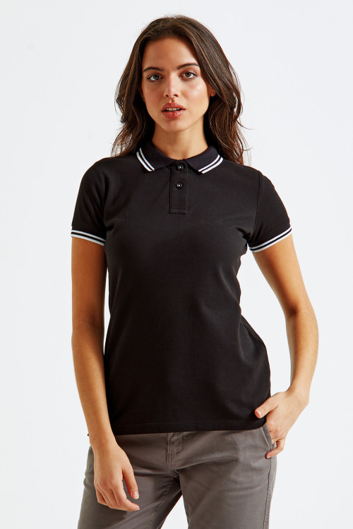 Womens Classic Fit Tipped Polo