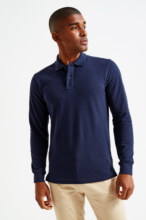 Mens Classic Fit Long Sleeved Polo