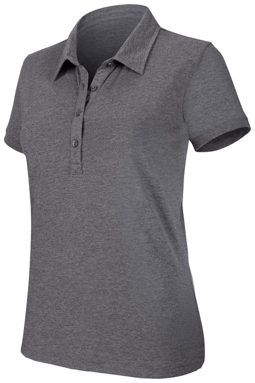 Womens Melange Short Sleeve Polo Shirt