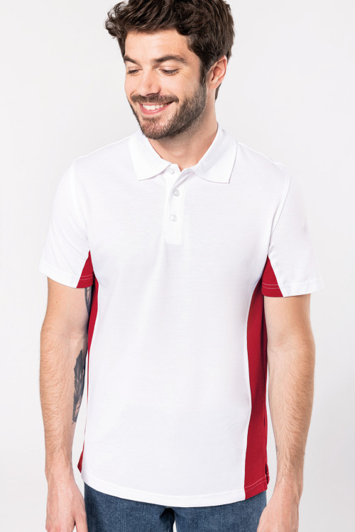 Flags Short Sleeve Bi-Colour Polo Shirt