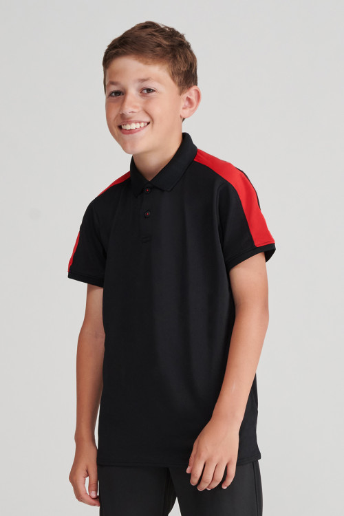 Kids Contrast Panel Polo