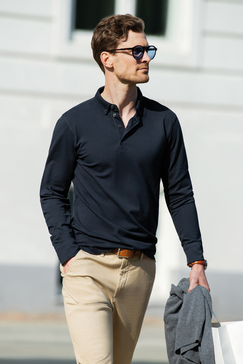 Carlington  Deluxe Long Sleeve Polo