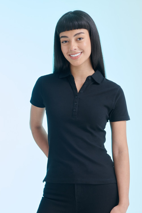 Womens Short Sleeve Stretch Polo