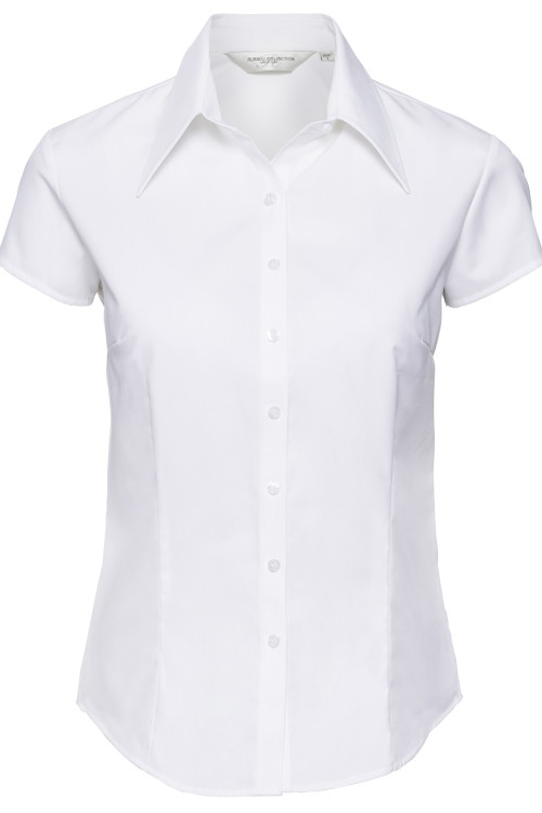 WomenS Cap Sleeve Tencel Fitted Shirt