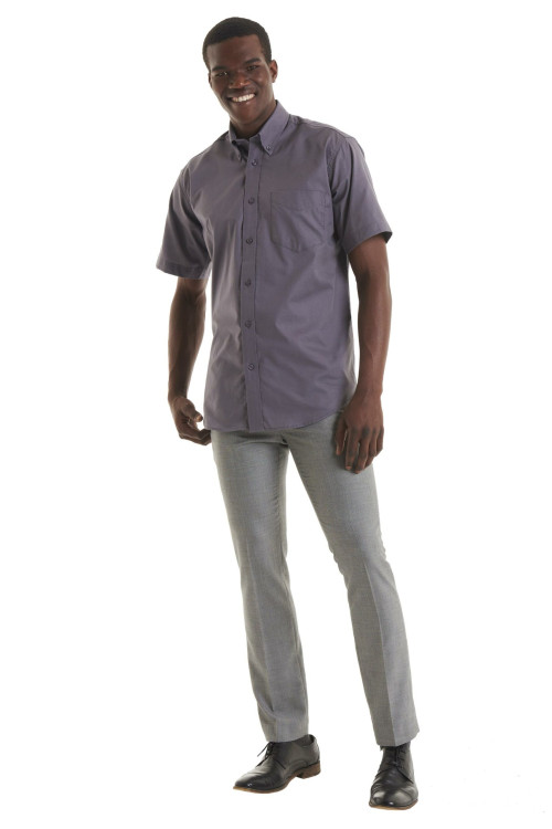 Mens Pinpoint Oxford Half Sleeve Shirt