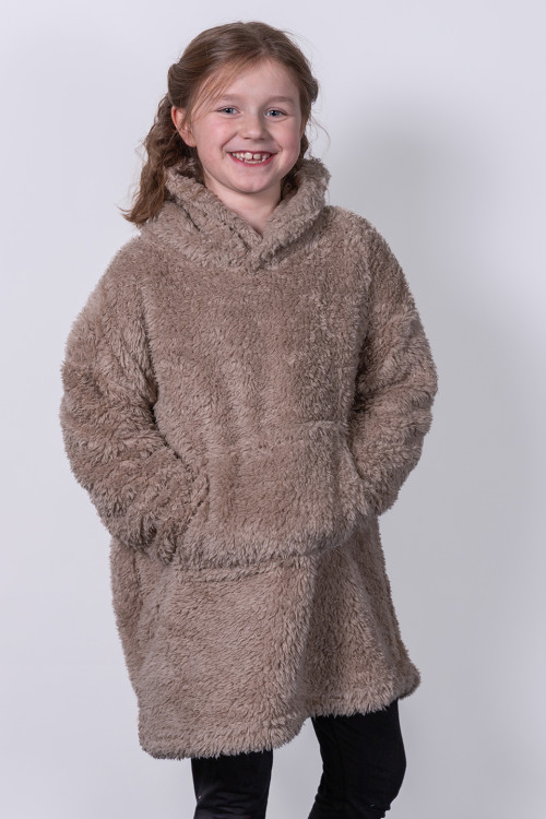 The Kids Ribbon Teddy Bear Fabric Hoodie