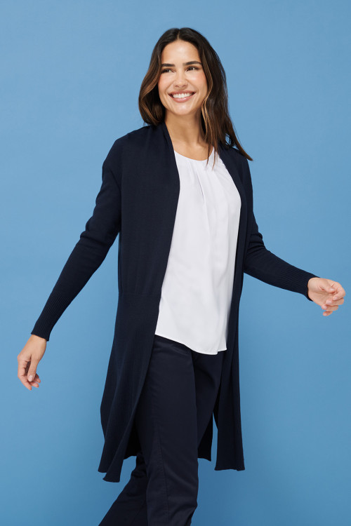 Womens Longline Open Cardigan