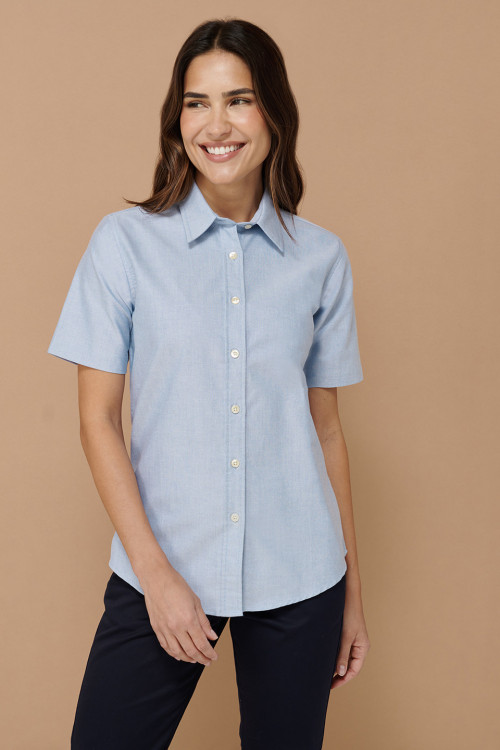 Womens Short Sleeve Classic Oxford Shirt