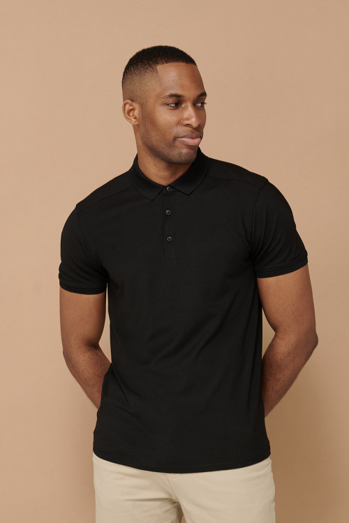 Stretch Polo Shirt With Wicking Finish (Slim Fit)