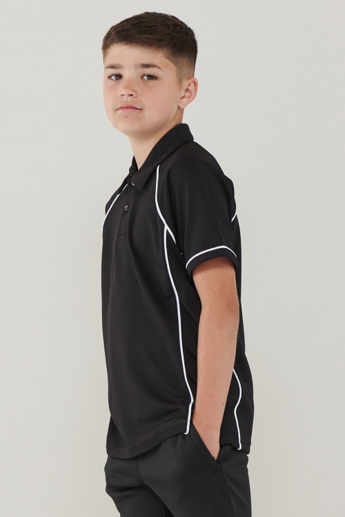 Kids Piped Performance Polo