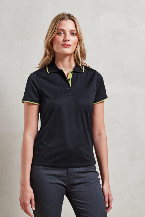 Womens Contrast Coolchecker Polo