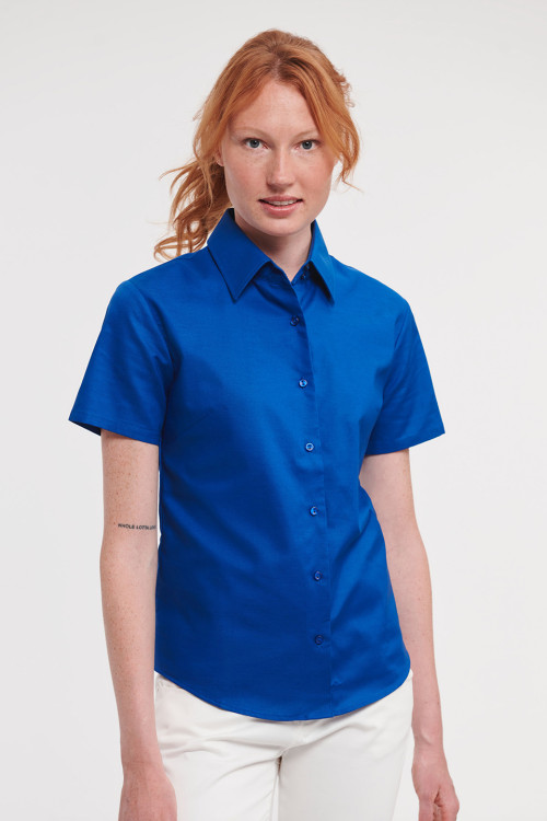 Womens Short Sleeve Oxford Shirt