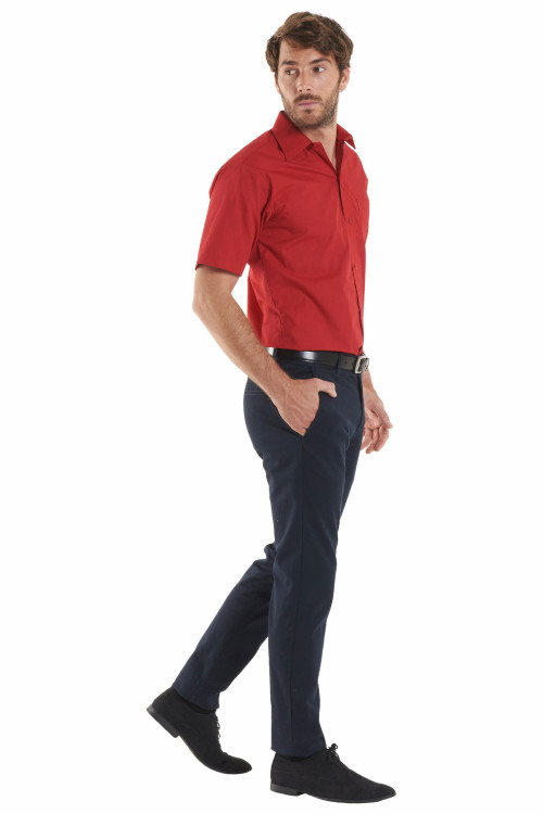 Mens Poplin Half Sleeve Shirt