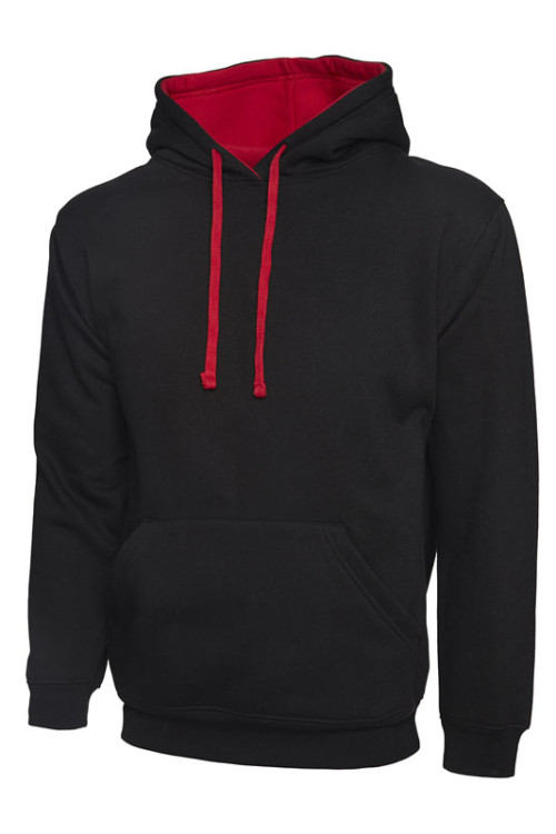 Uneek UC507  300GSM Contrast Hooded Sweatshirt