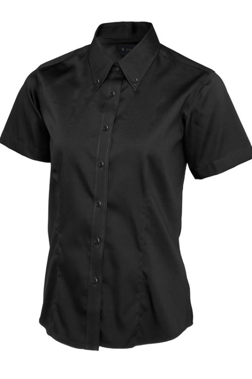 Uneek UC704 ladies Pinpoint Oxford Half Sleeve Shirt