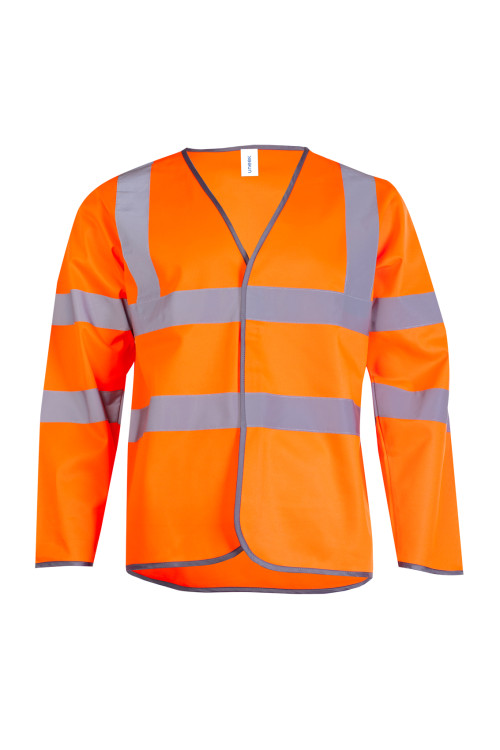 Uneek UC802 - Orangeong Sleeve Hi Vis Safety Waistcoat