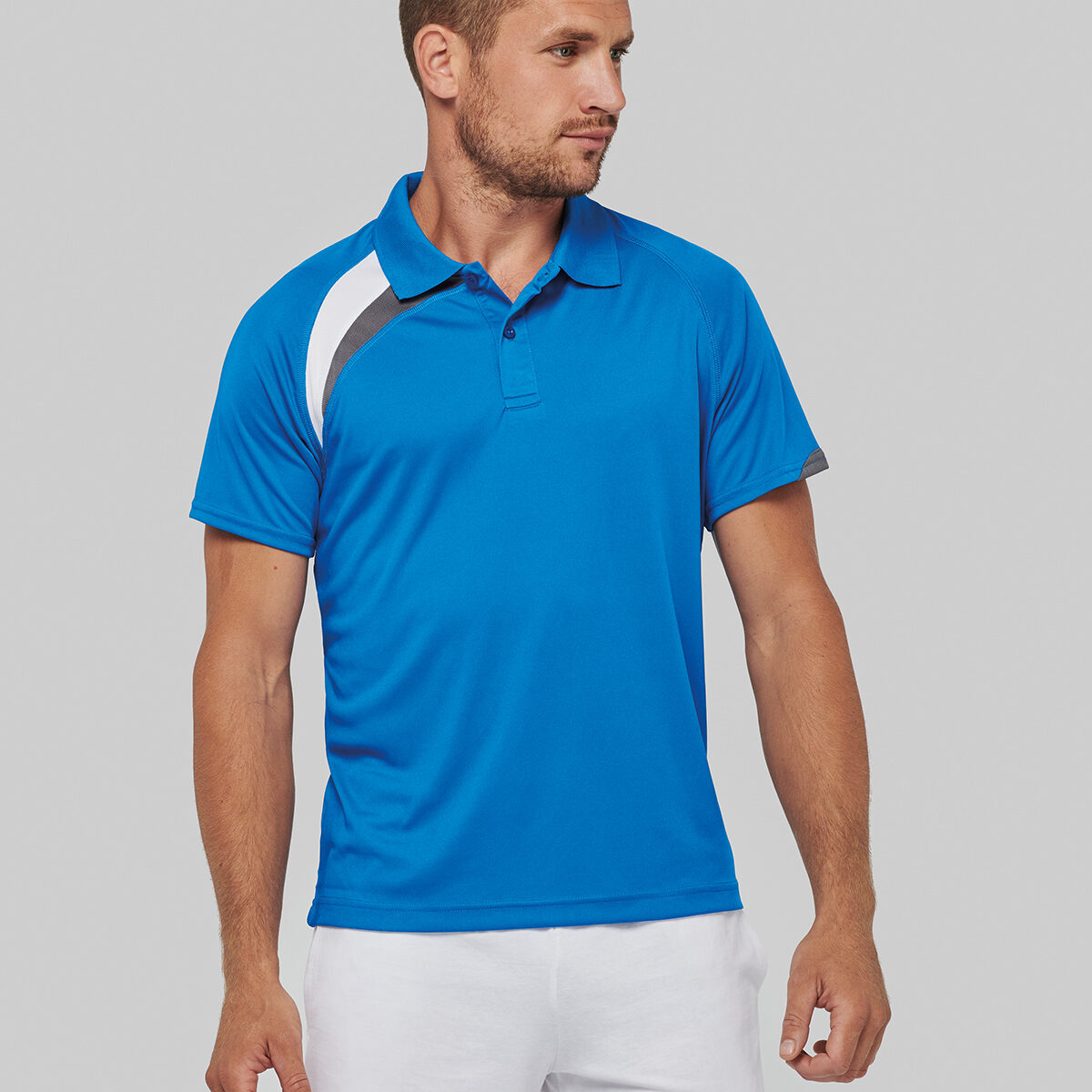 Adults' short-sleeved sports polo shirt