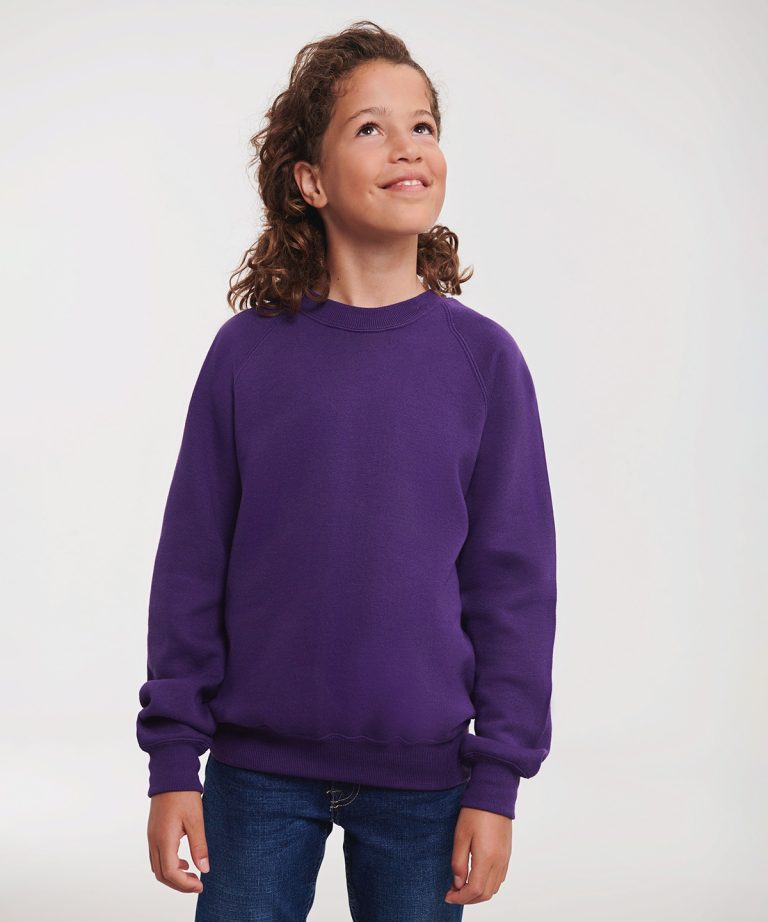 Russell Europe &#8211; Kids Raglan Sleeve Sweatshirt 7620B, Vivid Promotion Workwear