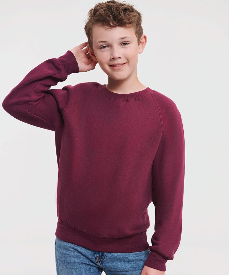 Russell Europe &#8211; Kids Raglan Sleeve Sweatshirt 7620B, Vivid Promotion Workwear