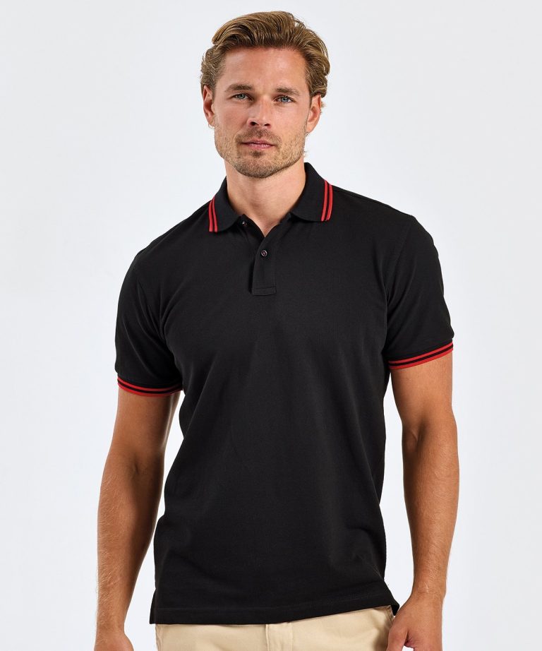 Asquith &#038; Fox &#8211; Mens Classic Fit Tipped Polo AQ011, Vivid Promotion Workwear