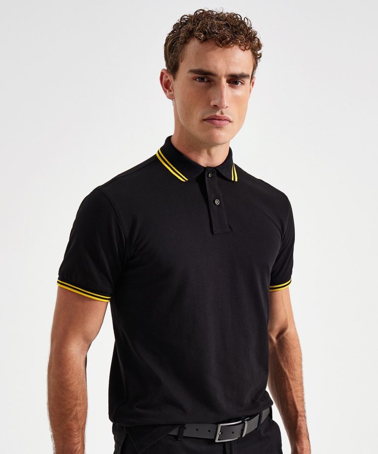 Asquith &#038; Fox &#8211; Mens Classic Fit Tipped Polo AQ011, Vivid Promotion Workwear