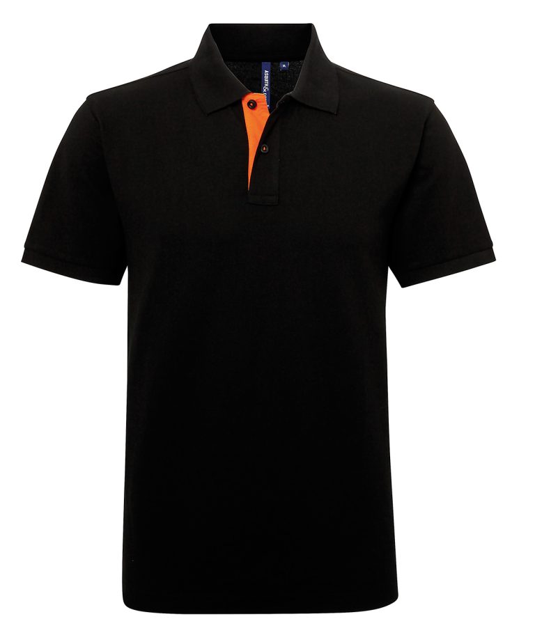 Asquith &#038; Fox &#8211; Mens Classic Fit Contrast Polo AQ012, Vivid Promotion Workwear