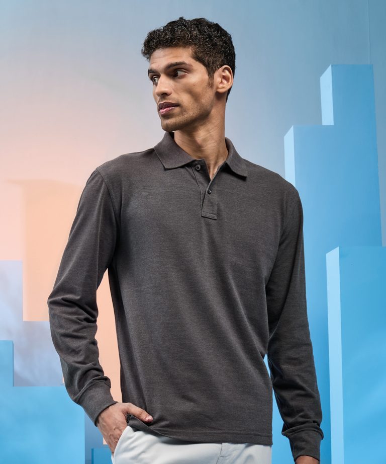 Asquith &#038; Fox &#8211; Mens Classic Fit Long Sleeved Polo AQ030, Vivid Promotion Workwear